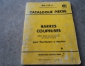 catalogue pièces barre de coupe faucheuse